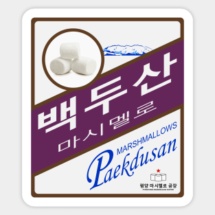 Paekdusan Marshmallows poster Sticker